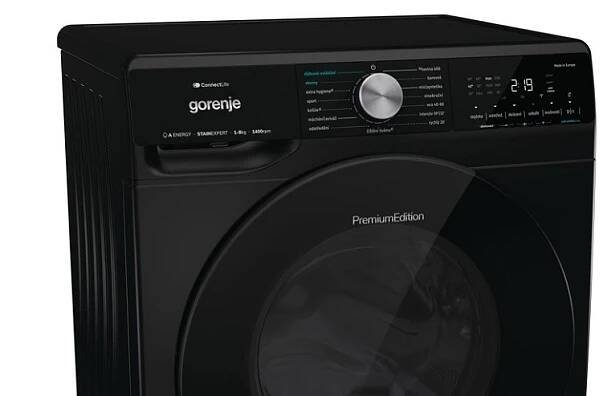 Úzká předem plněná pračka Gorenje W2NS84SABCZ, černá, funkce StainExpert