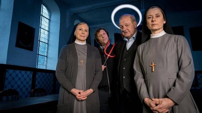 Maren Kroymann, Oliver Korittke, Leonard Lansink, Inka Friedrich - Wilsberg - Gottes Werk und Satans Kohle - Promo