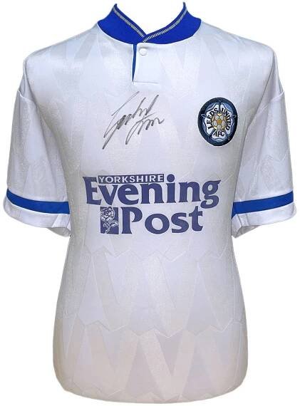 Legendy fotbalový dres Leeds United 1992 Strachan Signed Shirt