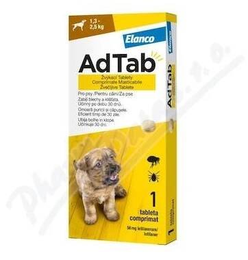 AdTab 56mg žvýkací tablety pro psy 1.3-2.5kg 1ks