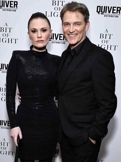 Anna Paquin and Stephen Moyer attend "A Bit Of Light" New York Screening on April 03, 2024 in New York City. 