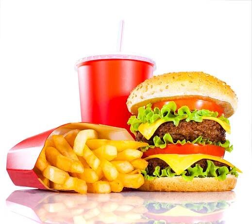 Chutný hamburger a hranolky — Stock Fotografie © cookelma #4674705