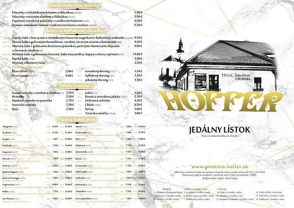 Víta Vás reštaurácia historického hotela Sebastian u Hoffera - Hotel, ubytovanie, Donášková služba a obedové menu Nitra