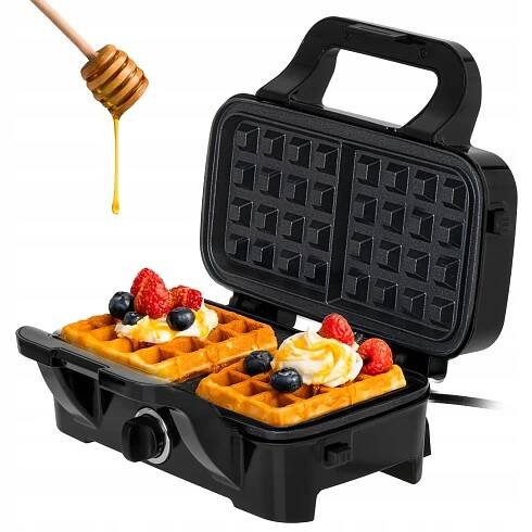Sendvičovač 3v1 Vaflovač Grill Panini Sandwich Toustovač Výkonný 1500 W Hlavní barva černá