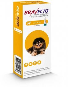 Bravecto XS Dog 112,5 mg roztok pro nakapání na kůži - spot-on pro velmi malé psy (2 - 4,5 kg)