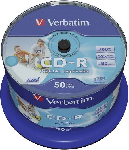 Verbatim 43438 CD-R 80 700 MB 50 ks vřeteno s potiskem