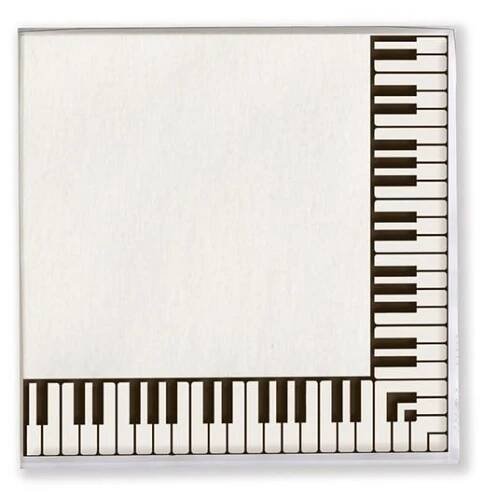 Papírové ubrousky - Klaviatura (25x25)