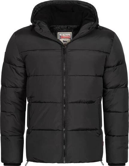 Pánská zimní bunda s kapucí regular fit GARKER Black 3XL Lonsdale
