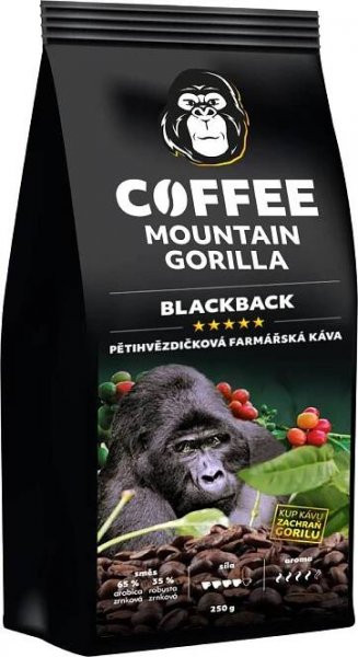 Mountain Gorilla Coffee Blackback zrnková 250 g od 244 Kč
