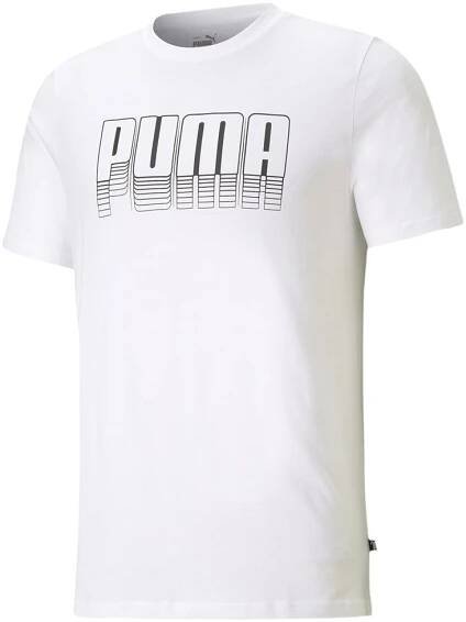 Pánské tričko s krátkým rukávem Puma BASIC TEE bílé | AD Sport