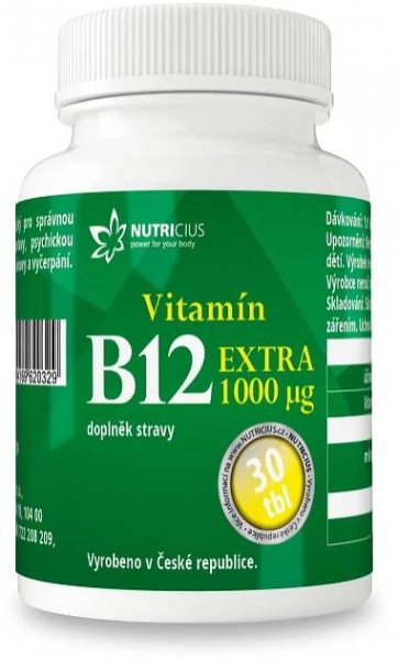 Nutricius Vitamín B12 EXTRA 1000 mcg 30 tablet