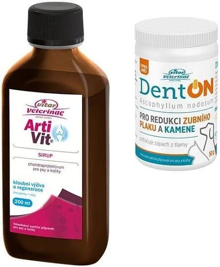 Vitar Veterinae Artivit sirup 200 ml + Zdarma DentOn 50 g