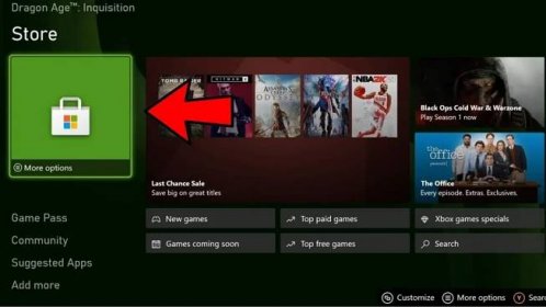 Xbox Store; screenshot: uplatnění elekronické licence