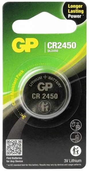 GP knoflíkový článek CR 2450 3 V 1 ks 600 mAh lithiová GPCR2450STD916C1