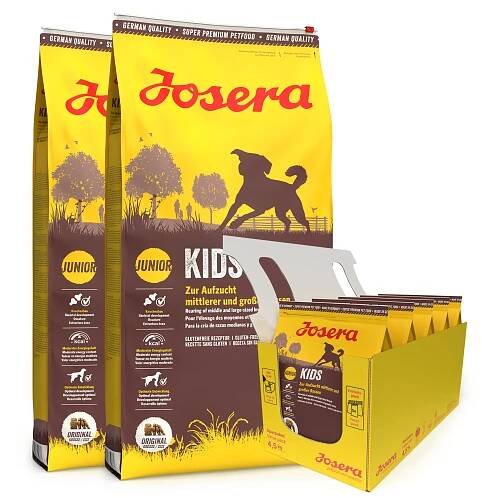 JOSERA Kids 2 x 12,5kg pro mladé psy středních a velkých plemen + 5 x 900g GRATIS