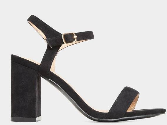 Black Block Heel Sandal In Wide E Fit & Extra Wide EEE Fit | Yours Clothing 3
