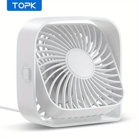 * Mini Desk Fan, 3 * 4 Inch Small USB Portable Fan, Mini Cooling Fan By USB Plug In, 360°Rotatable Silent Desktop Fan For Home Office Bedroom