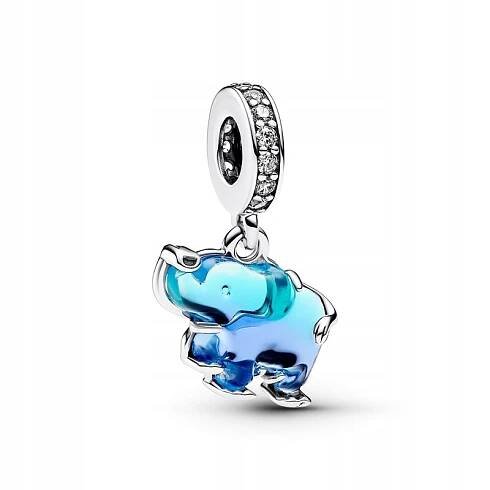 Přívěsek Pandora - Slon z modrého skla Murano 793339C01