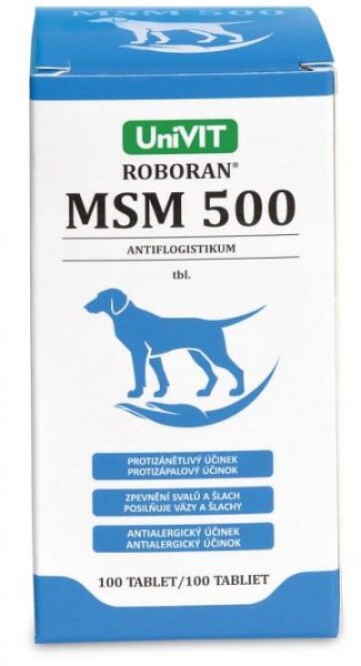 ROBORAN MSM 500 pro psy 100 tablet