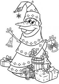 Olaf s Dárkovými Krabičkami na Vánoce