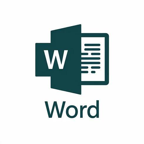 Neoficiální symbol textového editoru Word. Zdroj: Ideogram.AI