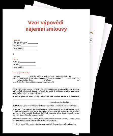 Ukázka vzoru výpovědi nájemní smlouvy 2025 zdarma ke stažení ve formátu PDF