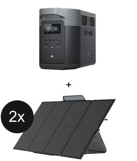 EcoFlow DELTA 2 Max + Solarpanel 400W - 2er-Set (0% MwSt. für PV)