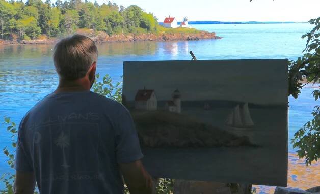 Painting Curtis Island, Maine