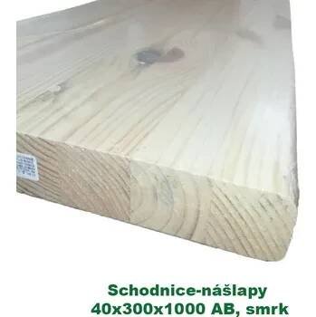 Nášlap na schod Schodnice/nášlapy 40x300x1000-AB, smrk