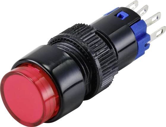 TRU COMPONENTS LAS2Y-11/R/12V, TC-9428060 tlačítko, 12 mm, 250 V, 3 A, 1 ks