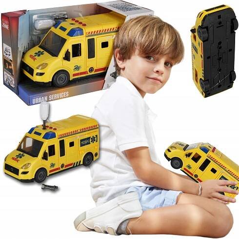 Ambulance sanitka hračka auto sanitka kroucené světlo zvuk