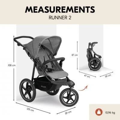 Hauck Runner 2 Sporťák CZ Edice - Melange Grey