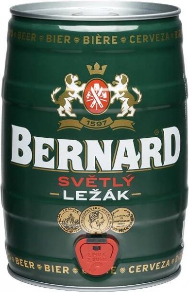 Bernard světlý ležák 11° 5l soudek