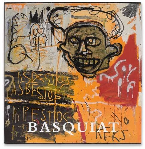 Front of slipcase for the book Basquiat: Pollo Frito: Street to Studio