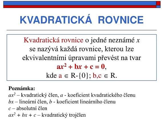 PPT - Úplné kvadratické rovnice PowerPoint Presentation, free download - ID:4828501