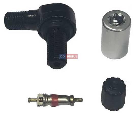Servisní TPMS kit pro Moto – zahnutý černý ventil 80°,11.5mm