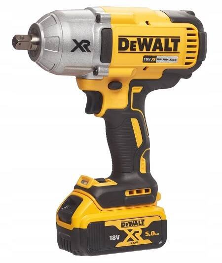 DeWalt AKUMULÁTOROVÝ PŘÍKLEPOVÝ KLÍČ 1/2 PALCE VÝKONNÝ 950 Nm AKUMULÁTOR 2x5Ah Otáčivá rychlost 2400 ot./min
