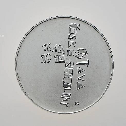 ČR, 200 Kč 1993, 1. výročí schválení Ústavy České republiky - Galerie Goltzova Tvrz