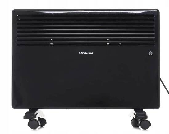 Tagred TA911B, Elektrický konvektor 1500W, černý Hloubka 124 mm