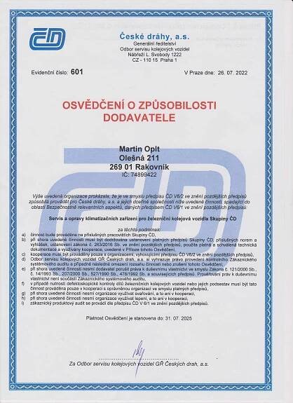 certifikát