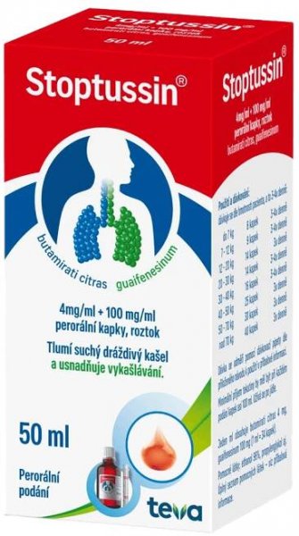 Stoptussin Perorální kapky, roztok 50 ml