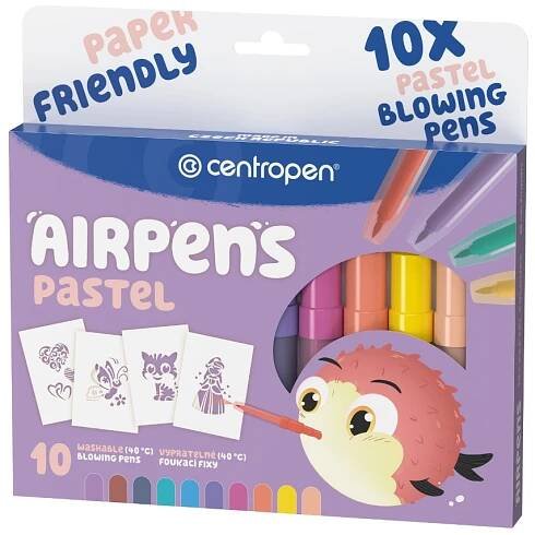 Foukací fixy na papír AIR PENS PASTEL 10 ks