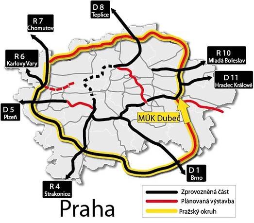 Začal soud kvůli Pražskému okruhu. Městské části se bojí hluku a emisí