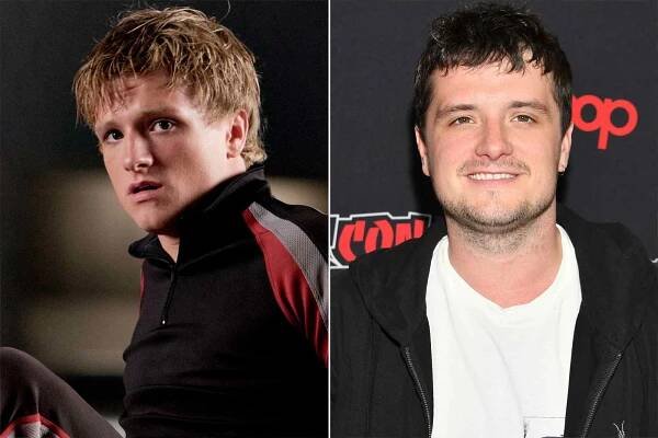 Left: Josh Hutcherson as Peeta Mellark in 'The Hunger Games,' 2012; Right: Josh Hutcherson attends the Future Man panel during New York Comic Con on Oct. 6, 2018