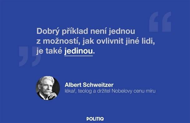Citát POLITIQ: Albert Schweitzer