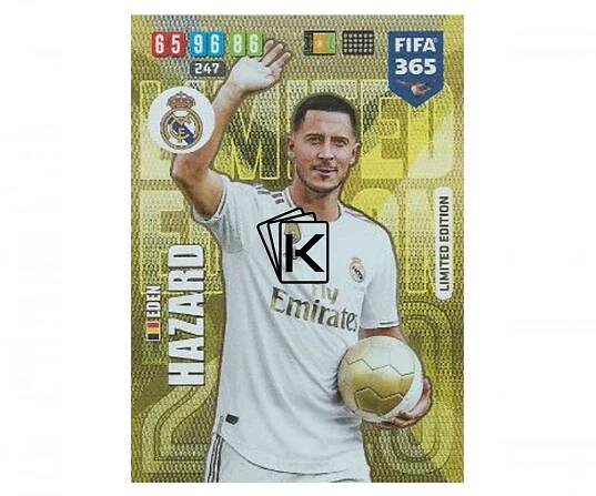 Fotbalová kartička Panini FIFA 365 – 2020 Limited Edition Eden Hazard Real Madrid CF