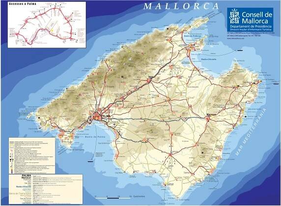 Mallorca Mapa🗺️ Turistické mapy ke stažení Kde leží