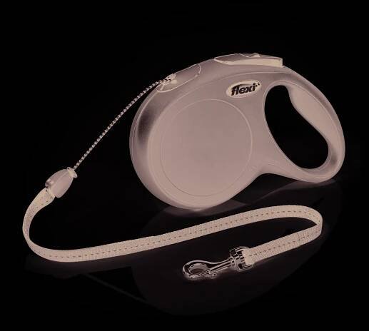 Vodítko FLEXI Classic New M lanko 8m/20kg černá