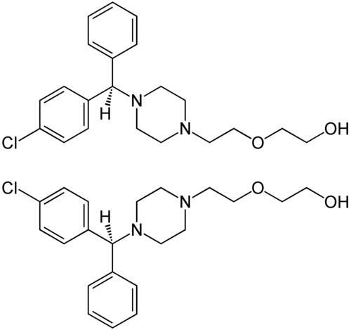 Strukturformel von (±)-Hydroxyzin