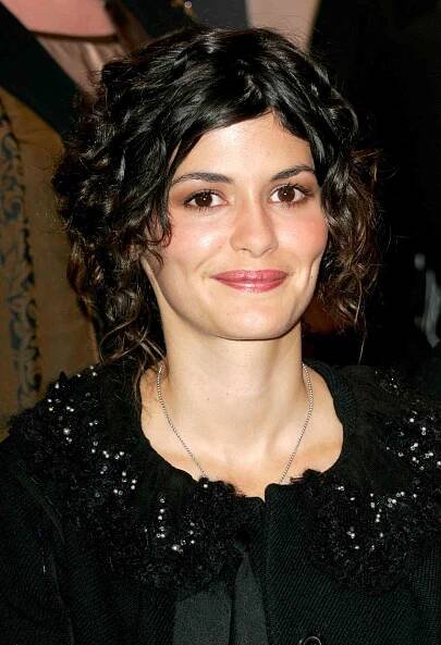 Audrey Tautou with curly bob 